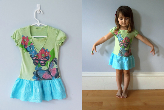 One-of-a-kind dress, upcycled fabric.